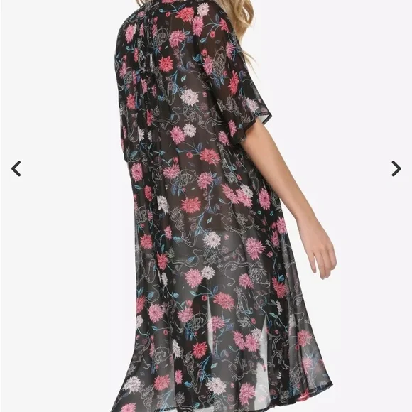 Disney Black Sheer Mulan Kimono - Picture 2 of 9